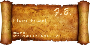 Flore Botond névjegykártya